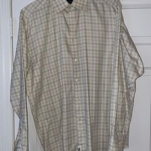 Canali plaid button down